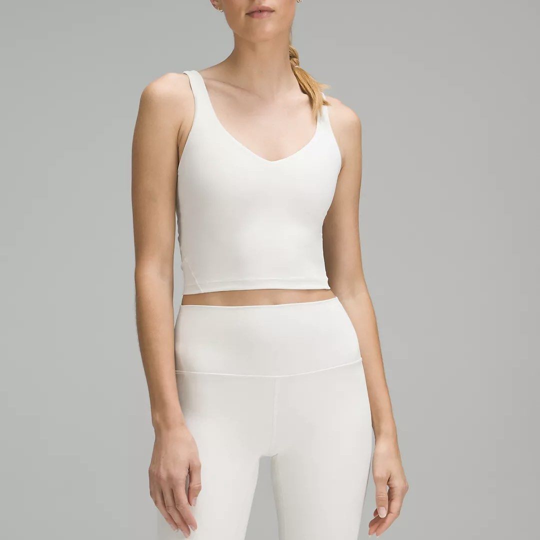 Lululemon Align Waist-Length Tank Top in White, Women's Fashion, Activewear  on Carousell