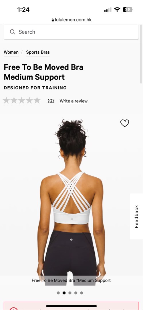 Lululemon free to be moved discount bra review