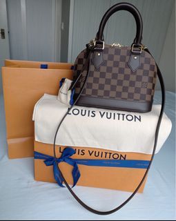 Louis Vuitton Alma BB Noir Epi Leather Bag with Jacquard Strap, Luxury,  Bags & Wallets on Carousell