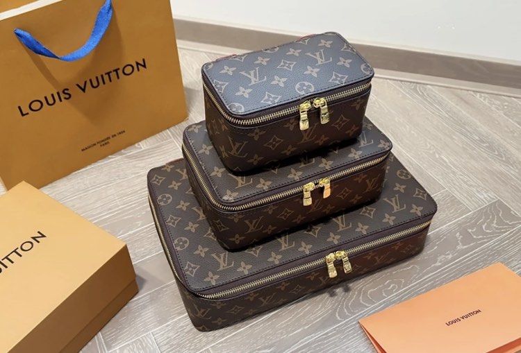 Lv monogram packing cube travel / makeup bag preorder, Luxury, Bags &  Wallets on Carousell