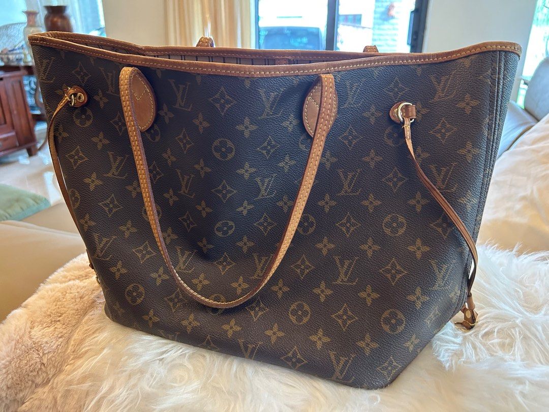 Louis Vuitton Vintage Brown Monogram Neverfull MM Tote