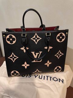 Louis Vuitton Onthego MM Tote Bag M45595 Monogram Black Shoulder Purse Auth  New