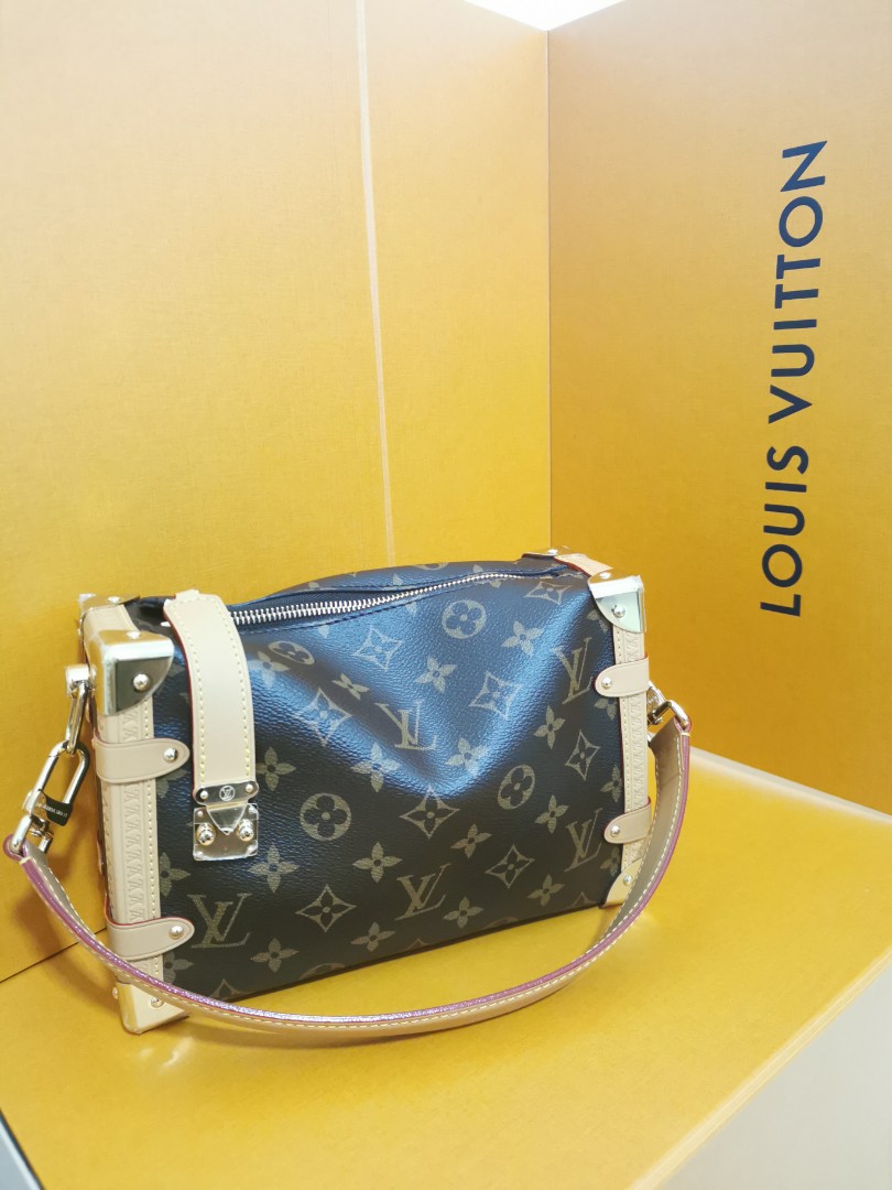 M46358-2 Louis Vuitton Monogram Canvas Side Trunk PM Handbag