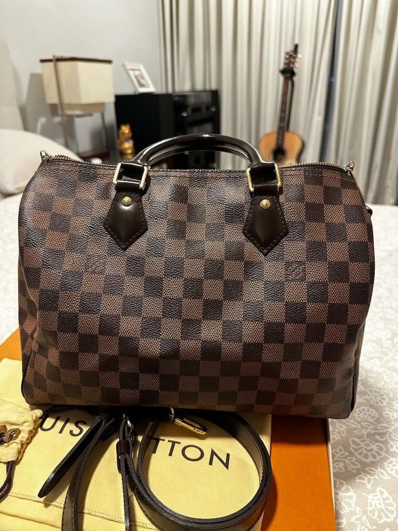 Louis Vuitton Speedy 25 Bandouliere Azur Handbag DU0153