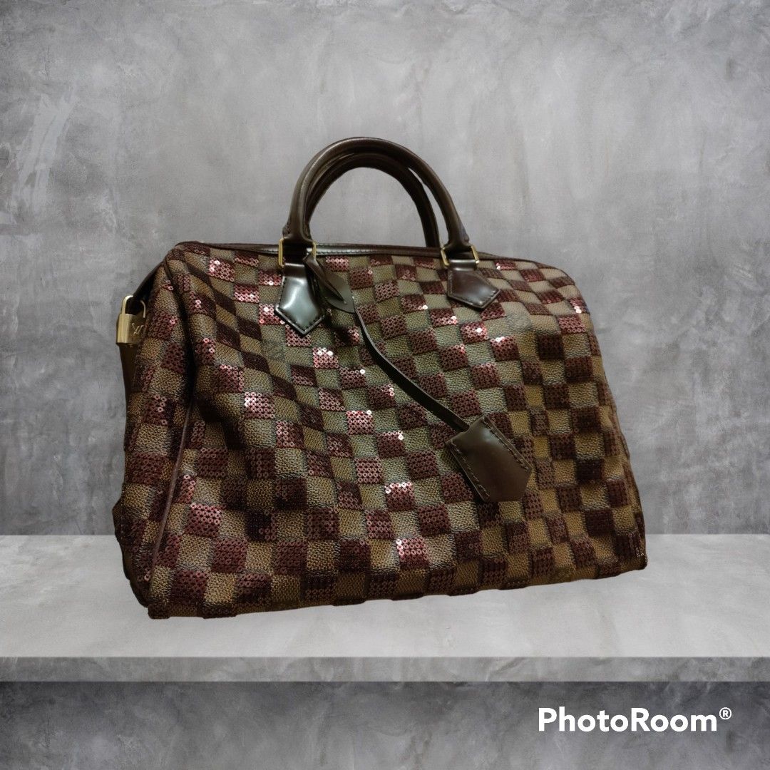 LV Speedy Damien Sequin 30, Luxury, Bags & Wallets on Carousell
