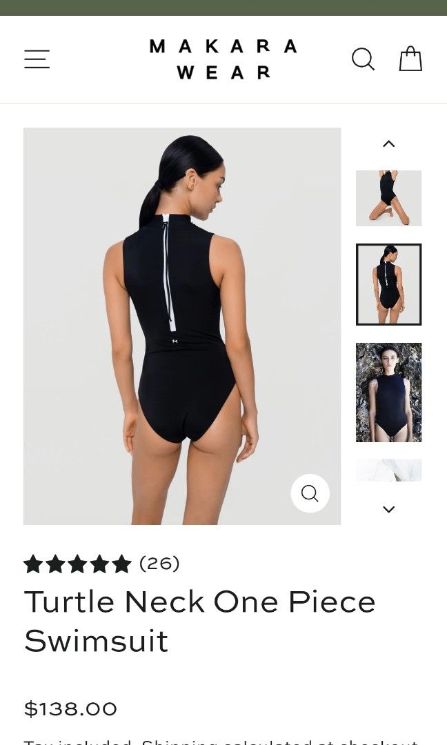 Turtle Neck One Piece Swimsuit – Makara wear