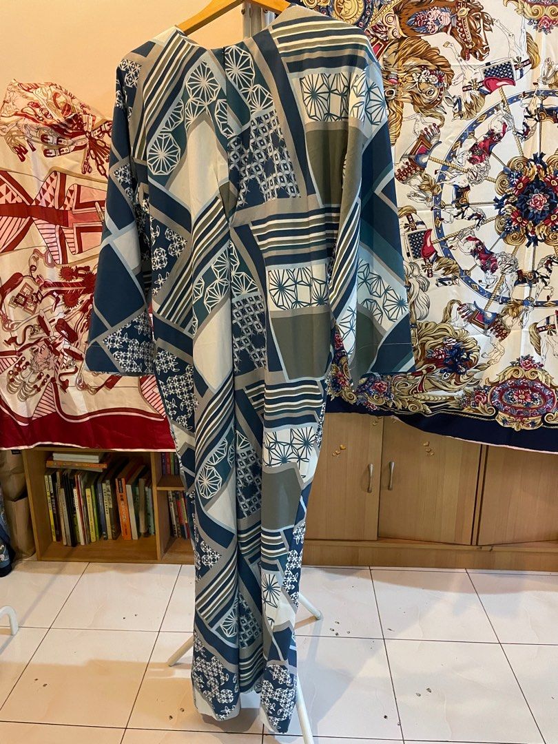 Malay Long Dress Blue long sleeve long dress Women s Fashion