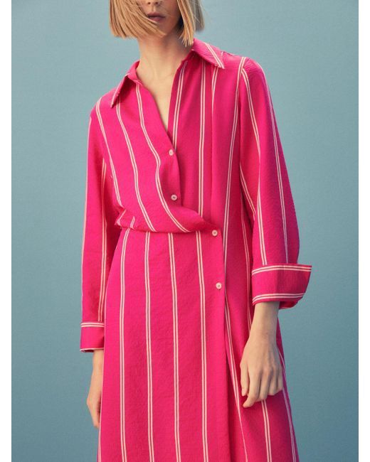 Massimo dutti shop pink dress