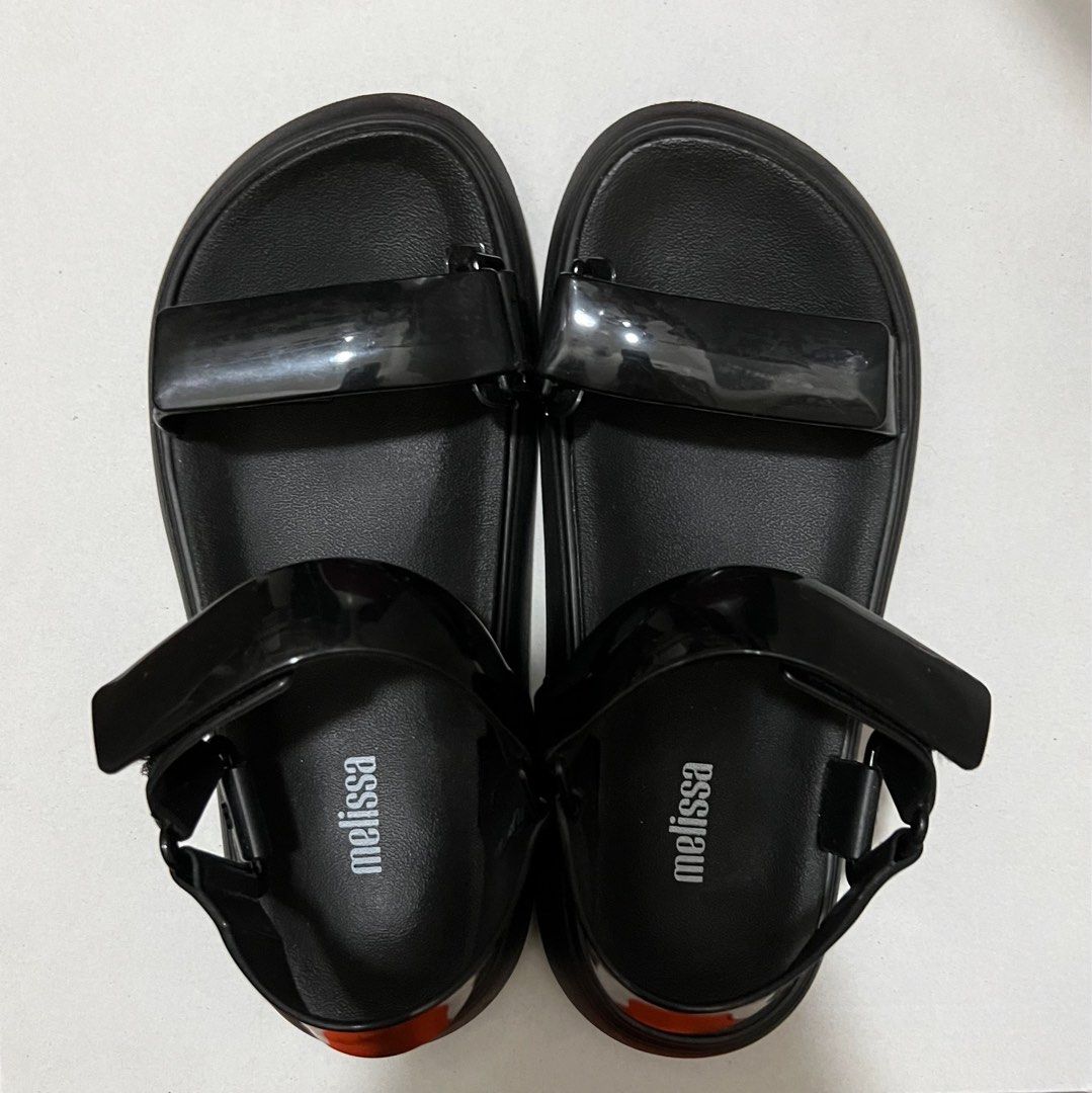 Melissa Sandals with Velcro Black
