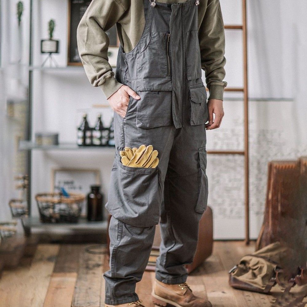 Casual Fashion Men Rompers Jumpsuit One Piece Overalls Cotton Mens Runway  Designer Long Sleeve Male Set
