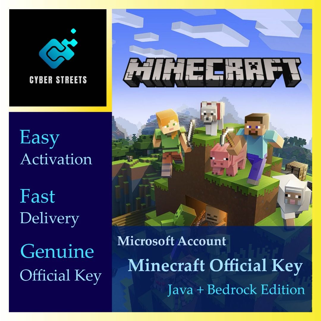 Minecraft Java & Bedrock - Key Para Minecraft Pc