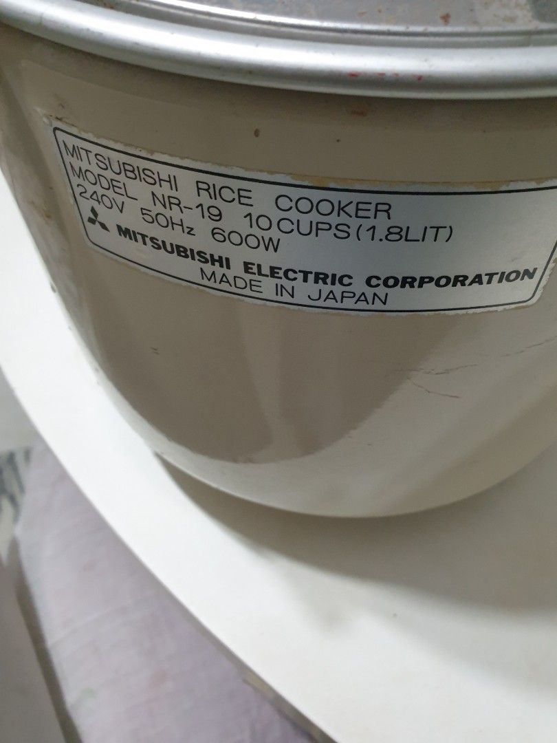 Mitsubishi rice cooker, TV & Home Appliances, Kitchen Appliances
