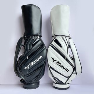 Mizuno Branded New Unisex Golf Club Standard Stand Bag Fashion Waterproof Durable Pu Leather Sports Golf Club Accessories Equipment 5 Holes Golf Bag