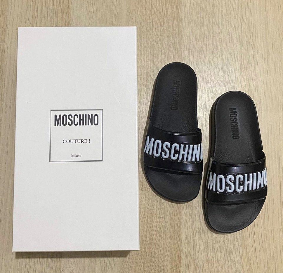 moschino slides red
