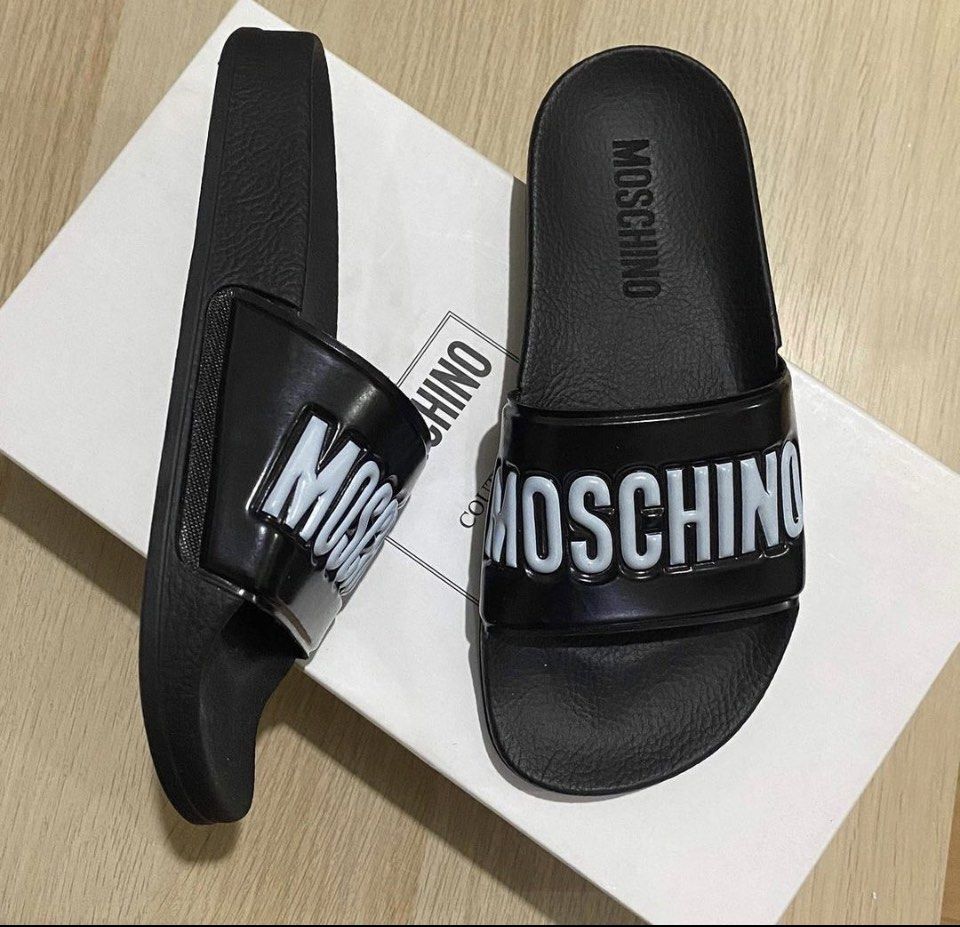 moschino slides red