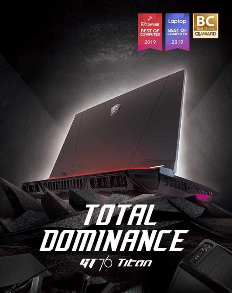 MSI TITAN GT76 I7 9700K DESKTOP CPU WITH NVIDIA GEFORCE RTX 2070
