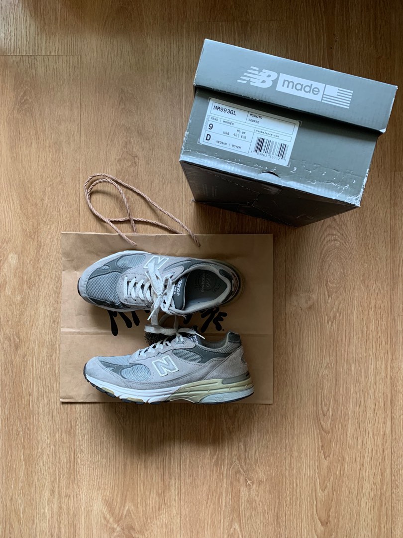 New Balance M993GL 993 Gray, 男裝, 鞋, 波鞋- Carousell