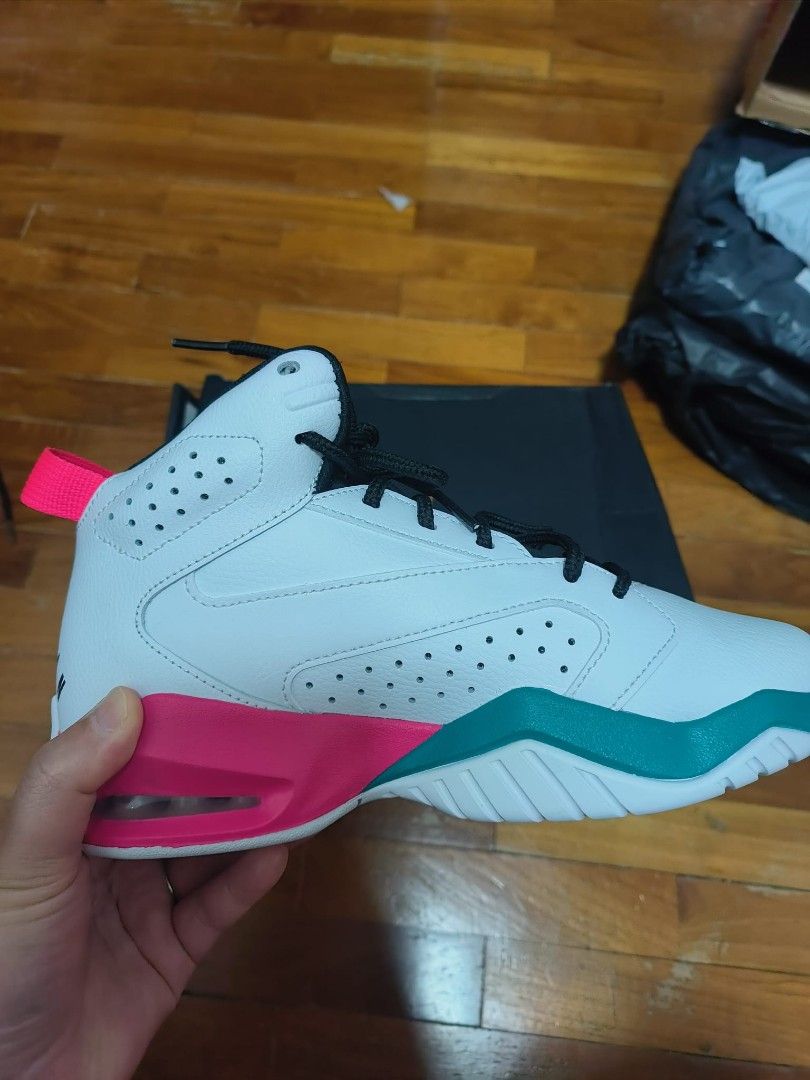 White blue and pink jordans best sale