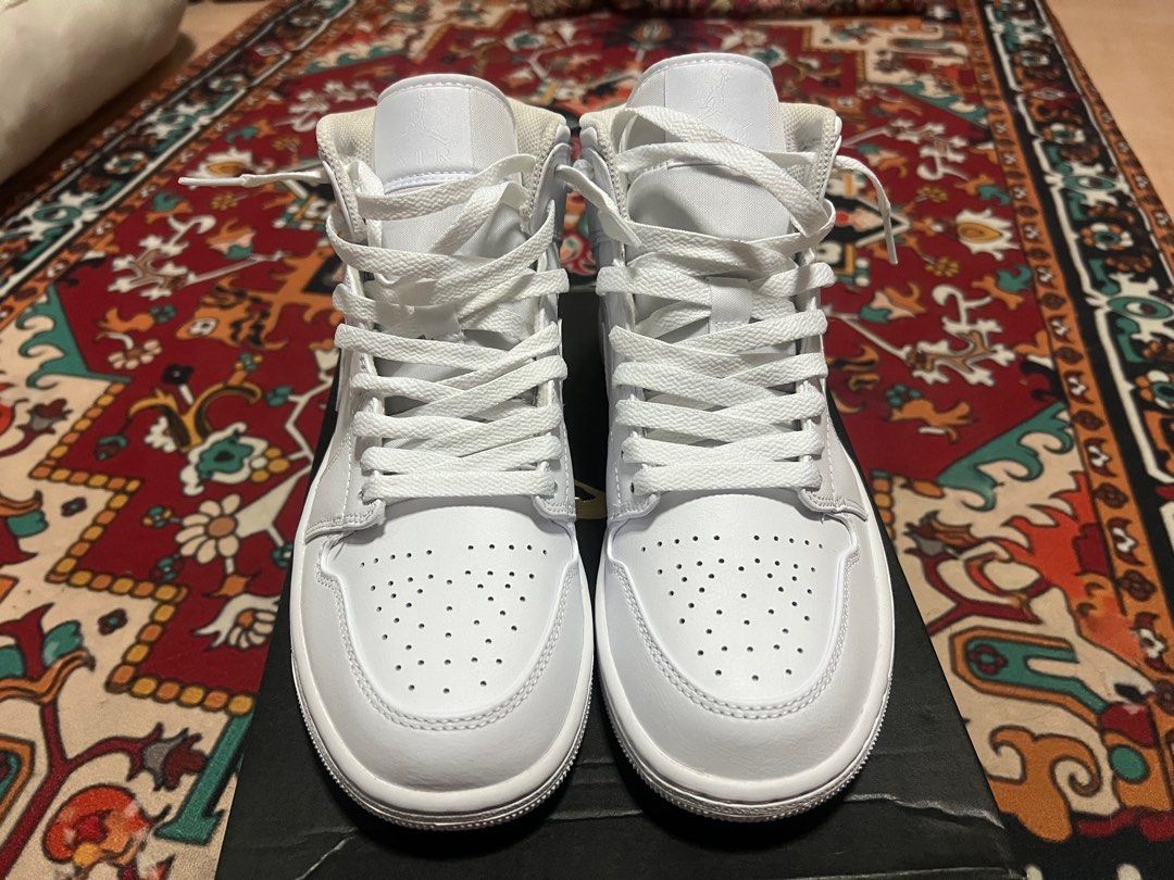 Air jordan 1 store mid white white white