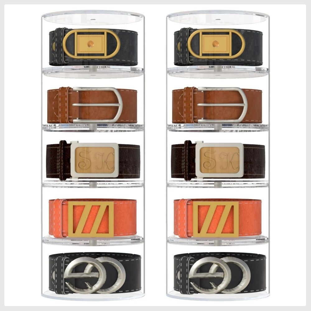 Belt buckle storage shop box