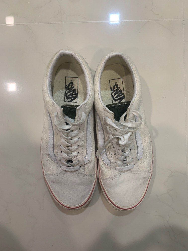 White vans off the outlet wall
