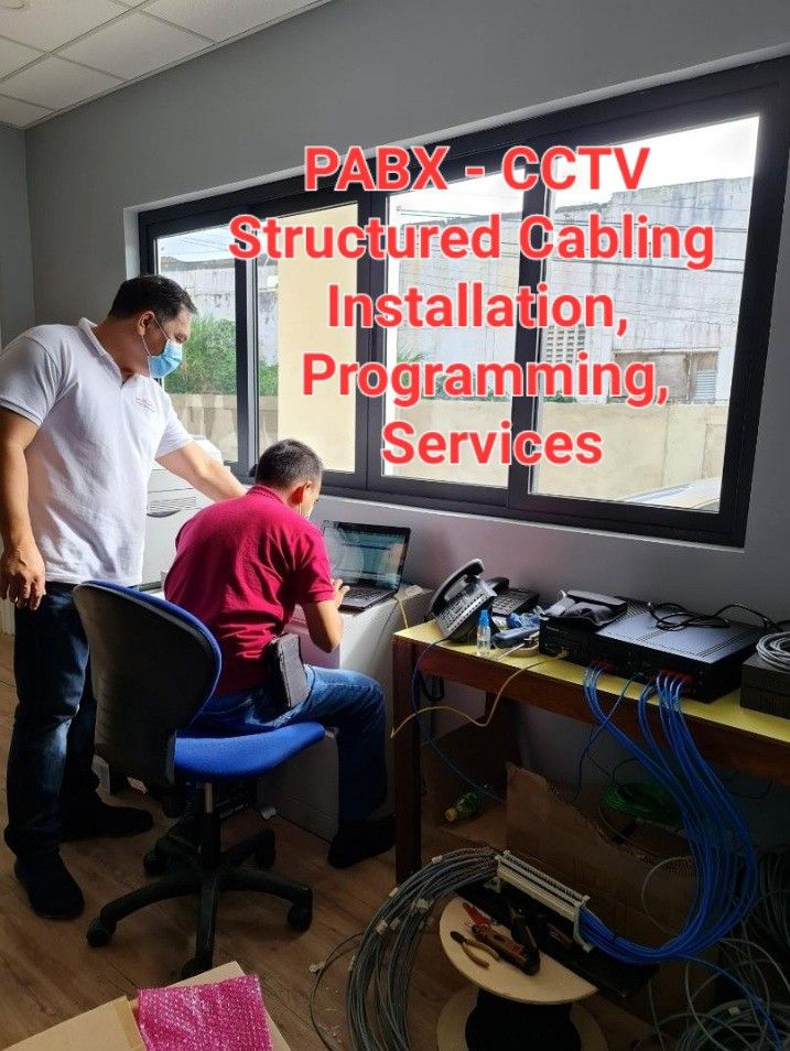 Office Intercom PABX Wiring Cabling Dahua CCTV NEC Panasonic PBX