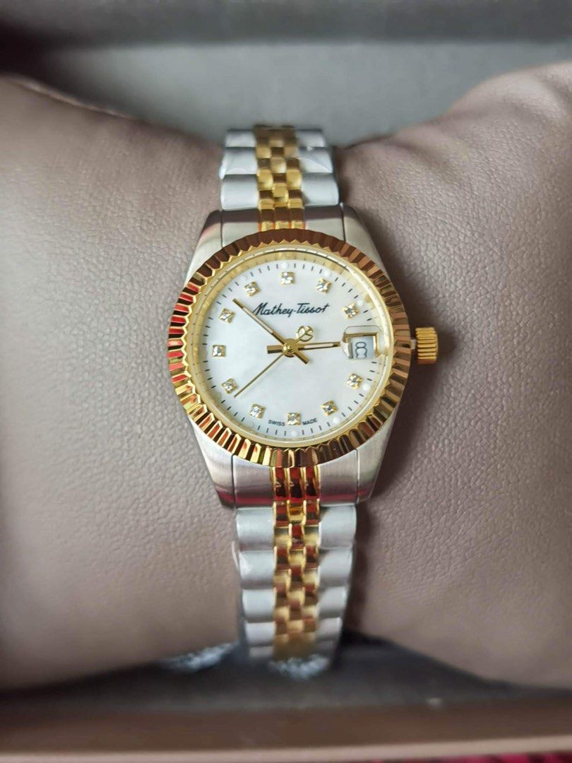 Orig Mathey Tissot 26mm (Category: Luxury Watches) located in Cabuyao City. Submitted by b_and_bshop61020 (Listing ID 1249924639, Image 1). Description: Original Mathey Tissot Two toned 26mm.
