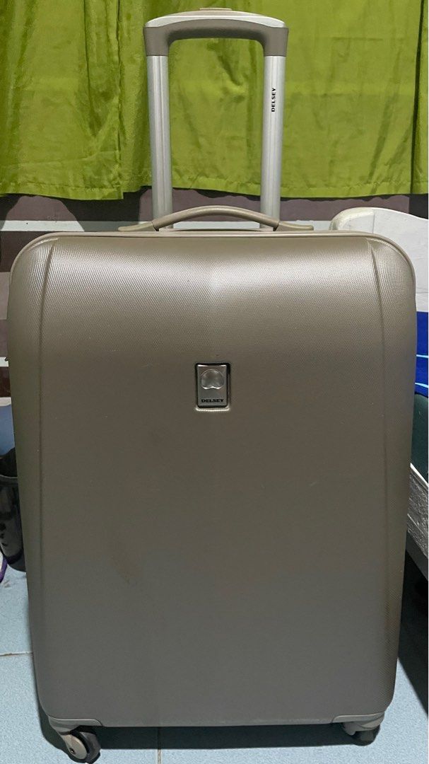 Original Delsey Paris Luggage (Category: Luggage) located in Mandaluyong City. Submitted by gabbie_0708 (Listing ID 1249959447, Image 1). Description: Used twice then stored for quite some time Honest issue: since it was not used for a long time, handle stuck up. Sometimes it works, sometimes not. You may not use the handle anyway since it has 4 wheels- 360 swivel☺️ I already reset to 000 .