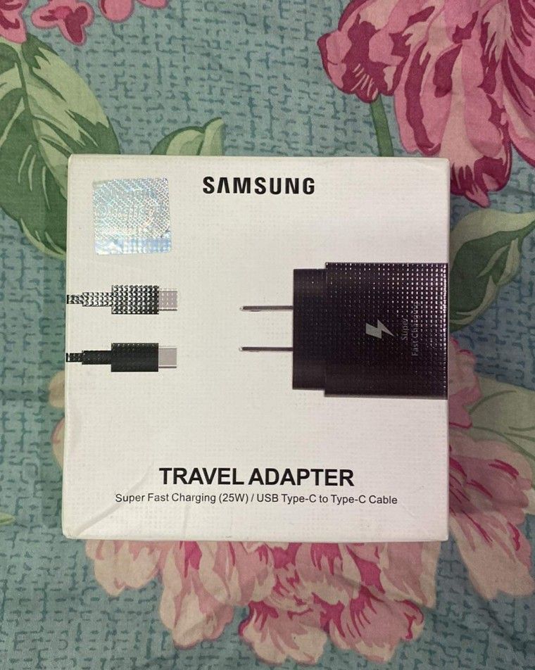 ORIGINAL SAMSUNG 25W ADAPTER AND TYPE-C TO TYPE-C CABLE (Category: Chargers) located in Manila. Submitted by milasgadgetph (Listing ID 1249988043, Image 1). Description: SAMSUNG 25W ADAPTER -700 SAMSUNG 45W ADAPTER -950 TYPE-C TYPE-C to TYPE-C CABLE ONLY-400 ADAPTER 25W -550 ADAPTER 45W -700 🍂GOOD QUALITY 🍂HIGH QUALITY 🍂SUPER FAST CHARGING 🍂Payment method% ✨Gcash ✨BPI 🍂Shipping ✨LBC ✨JNT (PAYMENT FIRST) ✨LALAMOVE 🍁SAMEDAY DELIVERY AROUND MA