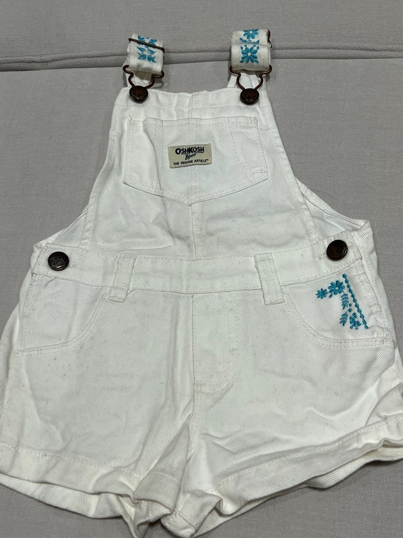 Osh kosh white overall, Babies & Kids, Babies & Kids Fashion on Carousell