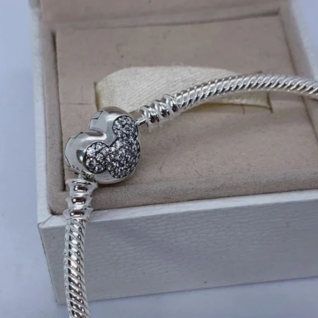 Pandora Disney Pandora Moments Mickey Mouse Heart Clasp Snake