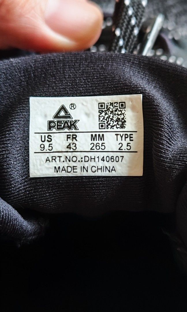 Peak Taichi Running Shoes Size US 9.5 FR 43