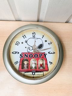 Peanuts snoopy musical and animated wall clock