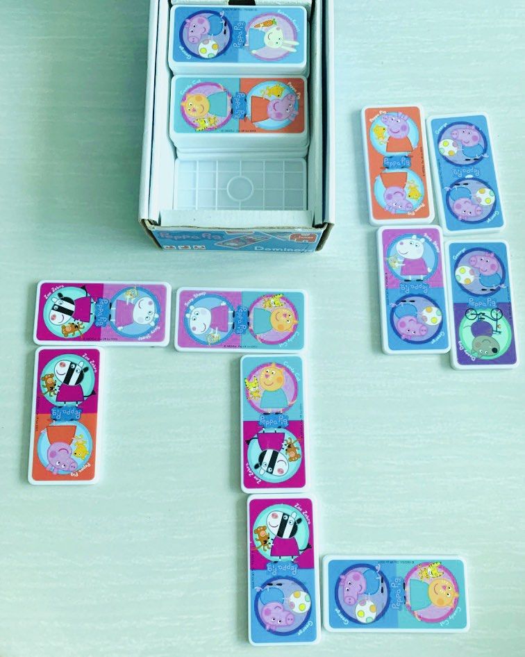 Peppa Pig Dominoes Tiles Playing, Hobbies & Toys, Toys & Games on Carousell