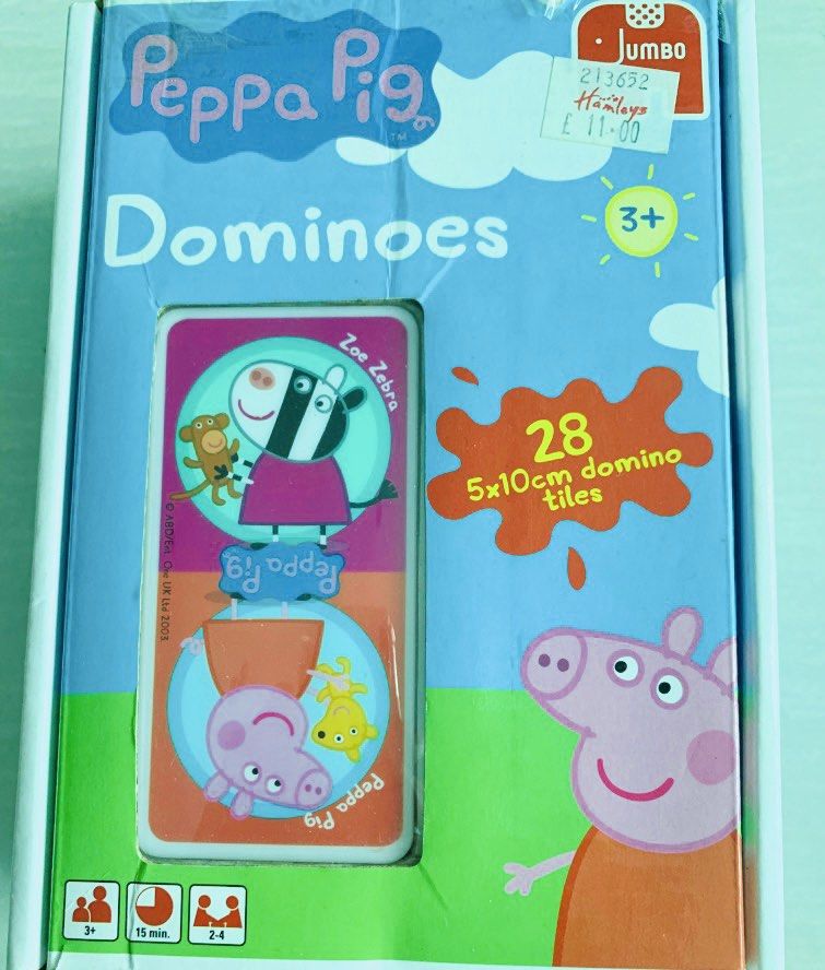 Peppa Pig Dominoes Tiles Playing, Hobbies & Toys, Toys & Games on Carousell