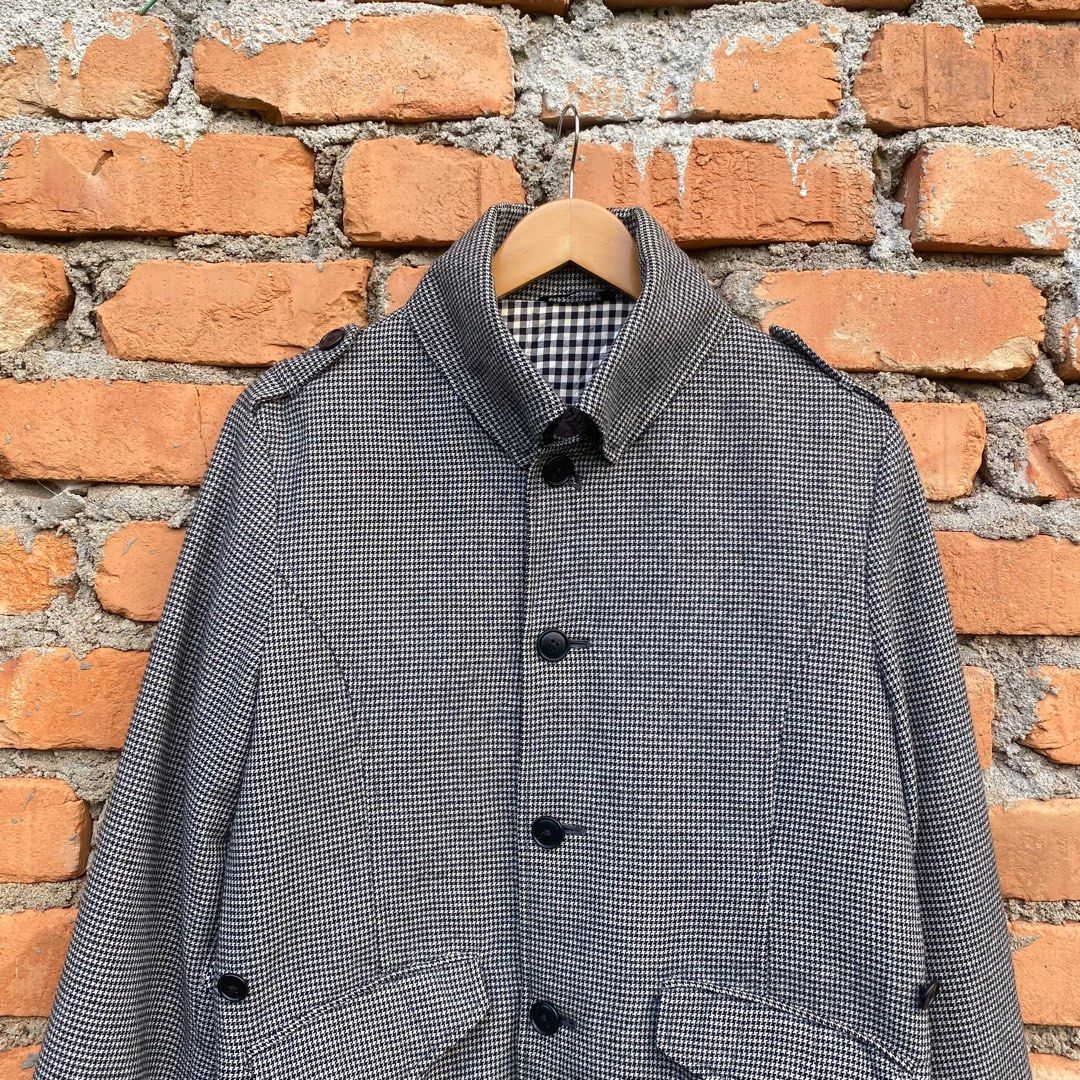 Person s For Men Houndstooth Peacoat Detective Jacket