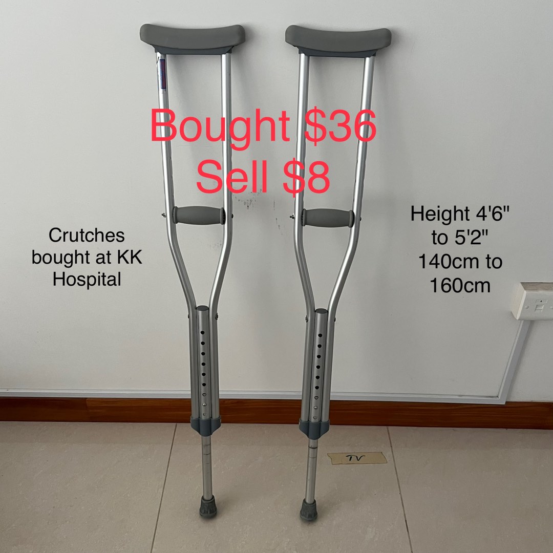 (I dispose on 26th as no one) Height adjustable crutches , Health