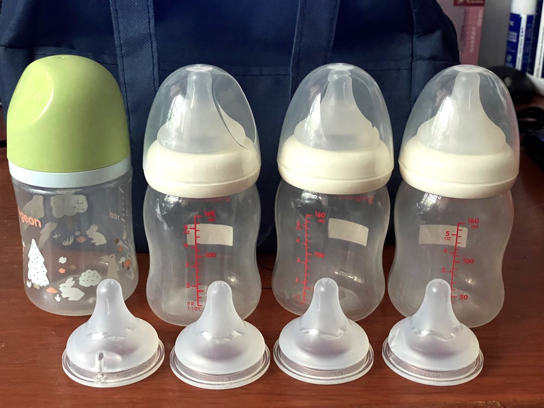Pigeon milk bottle + teats, Babies & Kids, Nursing & Feeding, Breastfeeding & Bottle Feeding on