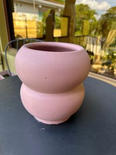 Pink elegant clay pot