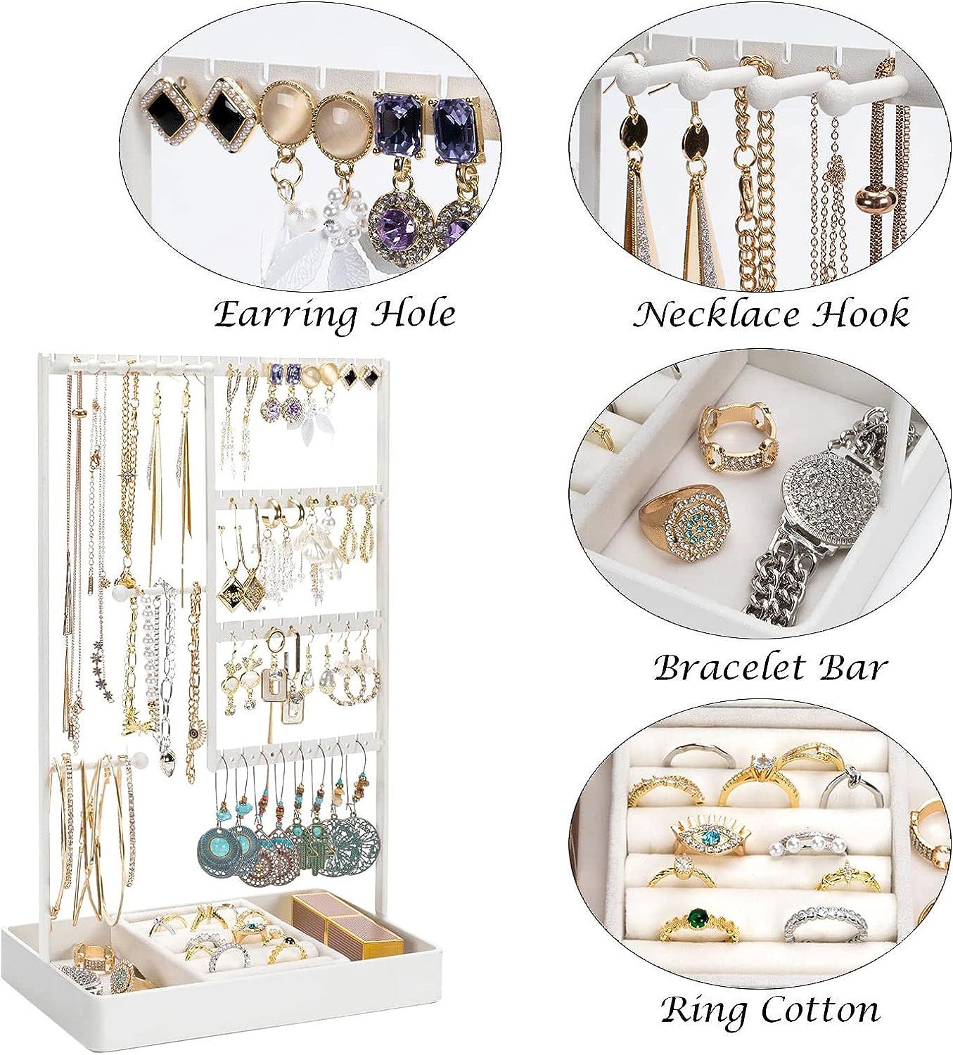White outlet earring stand