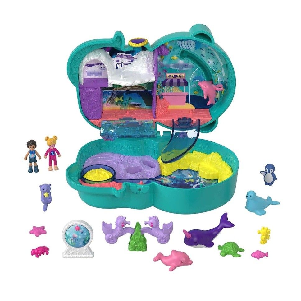 Polly Pocket Otter Aquarium Compact, Hobbies & Toys, Toys & Games on