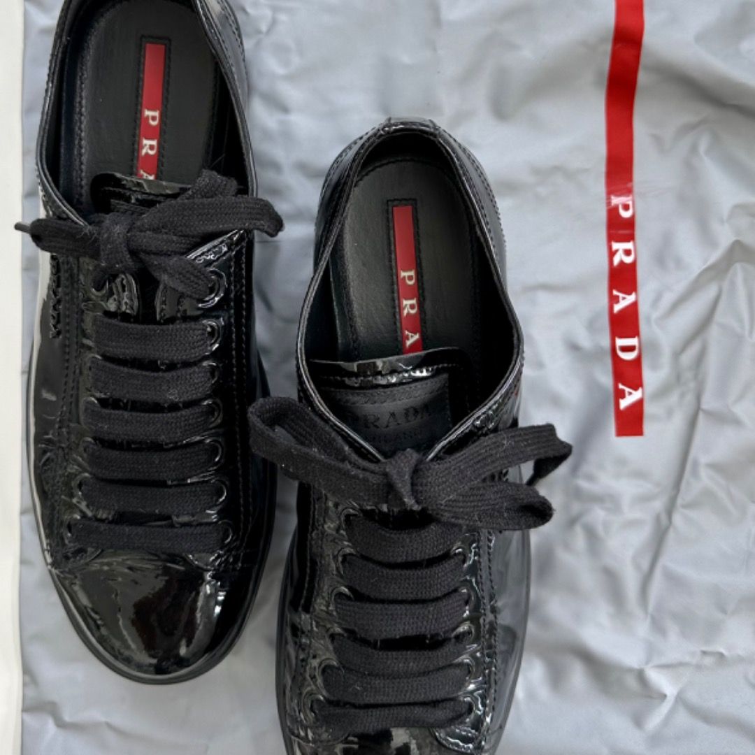 Prada patent leather sneakers 2025