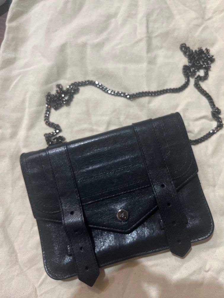 Proenza Schouler PS1 wallet on chain black Fesyen Wanita Tas