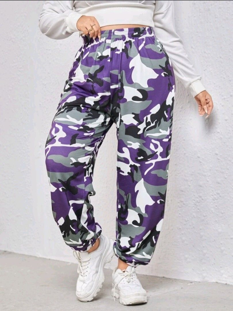 Purple camo cargo pants womens outlet