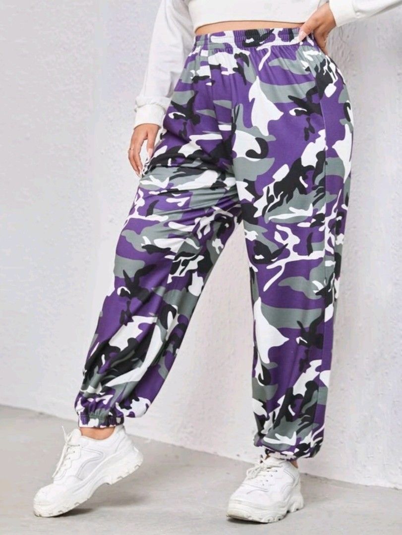 Purple camo cargo pants womens outlet
