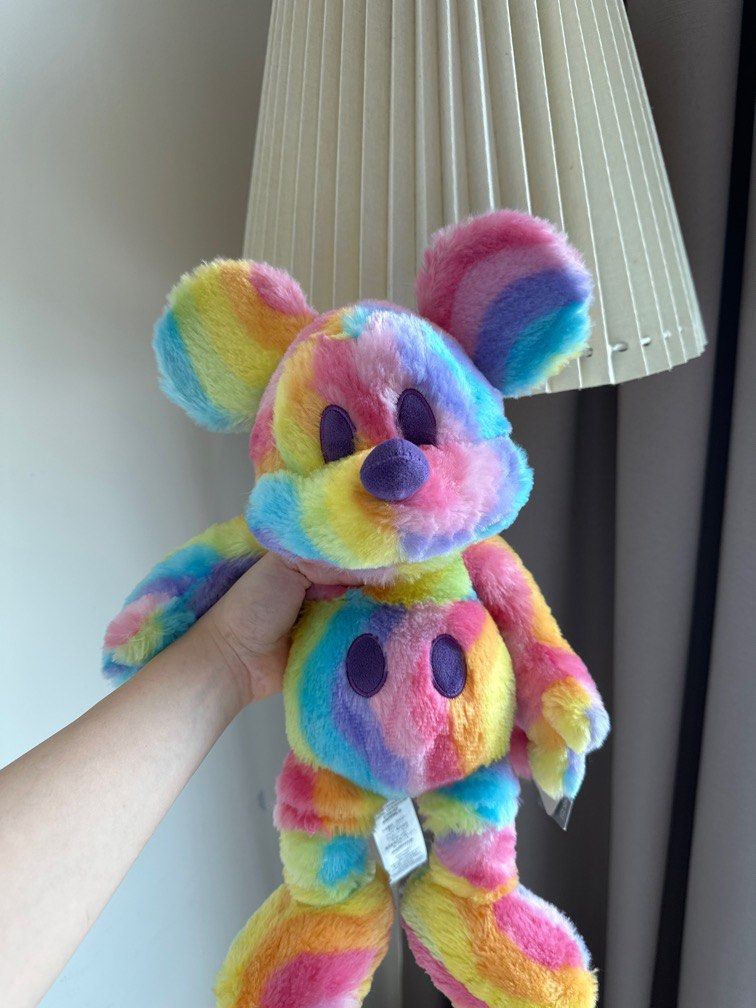 Mickey rainbow plush discount