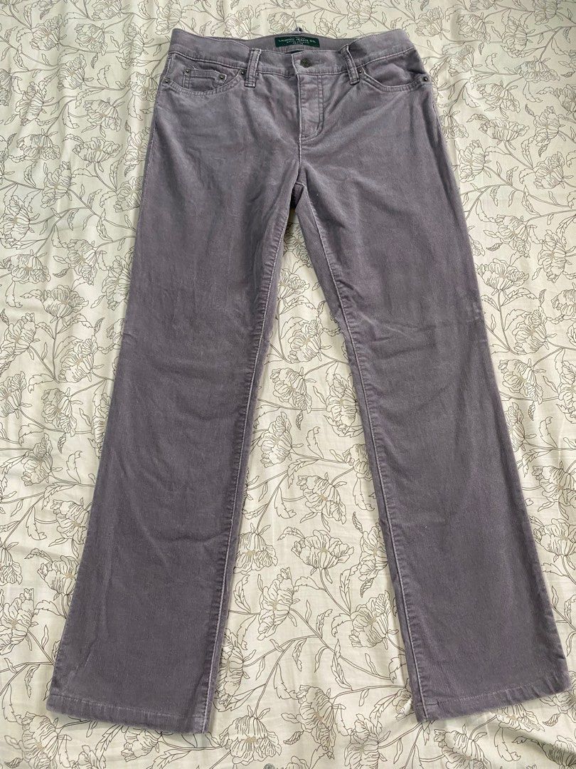 Ralph Lauren gray jeans (Category: Jeans) located in Quezon City. Submitted by RoxyB (Listing ID 1249857511, Image 1). Description: Authentic Ralph Lauren corduroy gray jeans, classic straight. Fits size 26.5-28. Has a bit of stretch. In good condition. RFS: Decluttering .
