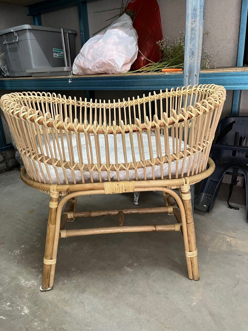 RENTAL baby cot rotan, Babies & Kids, Baby Nursery & Kids Furniture