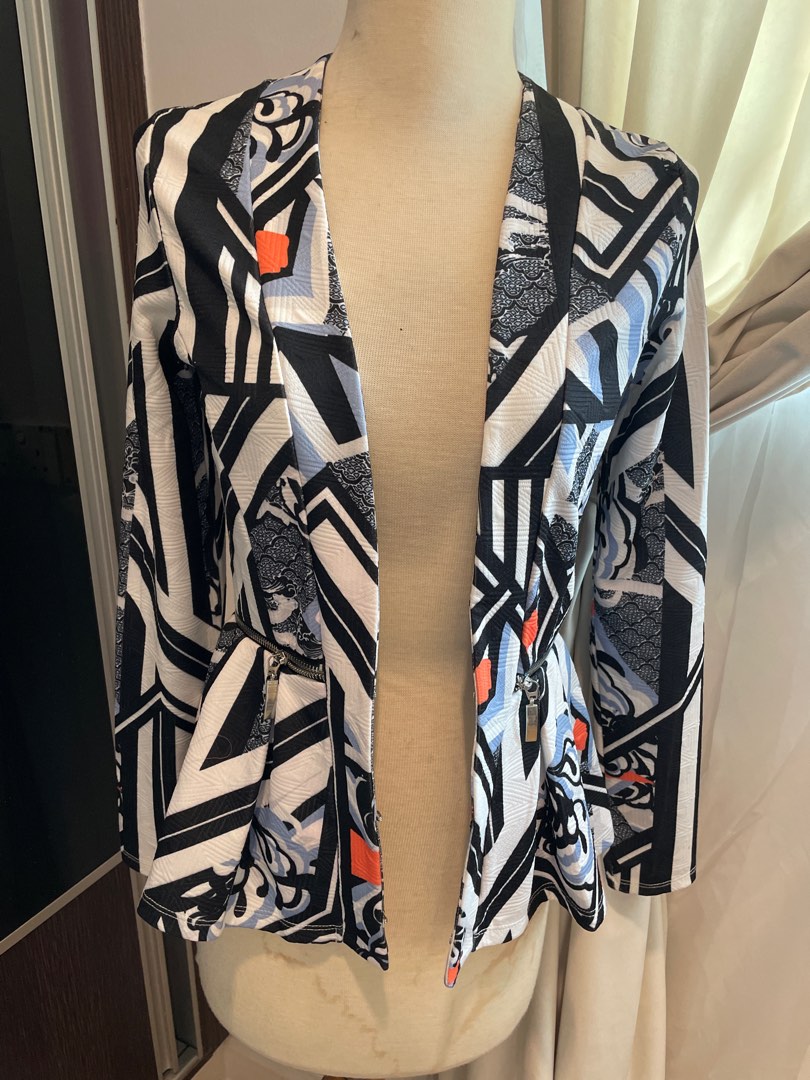 River Island jacket blouse. Abstract design. Size UK 8. Women s
