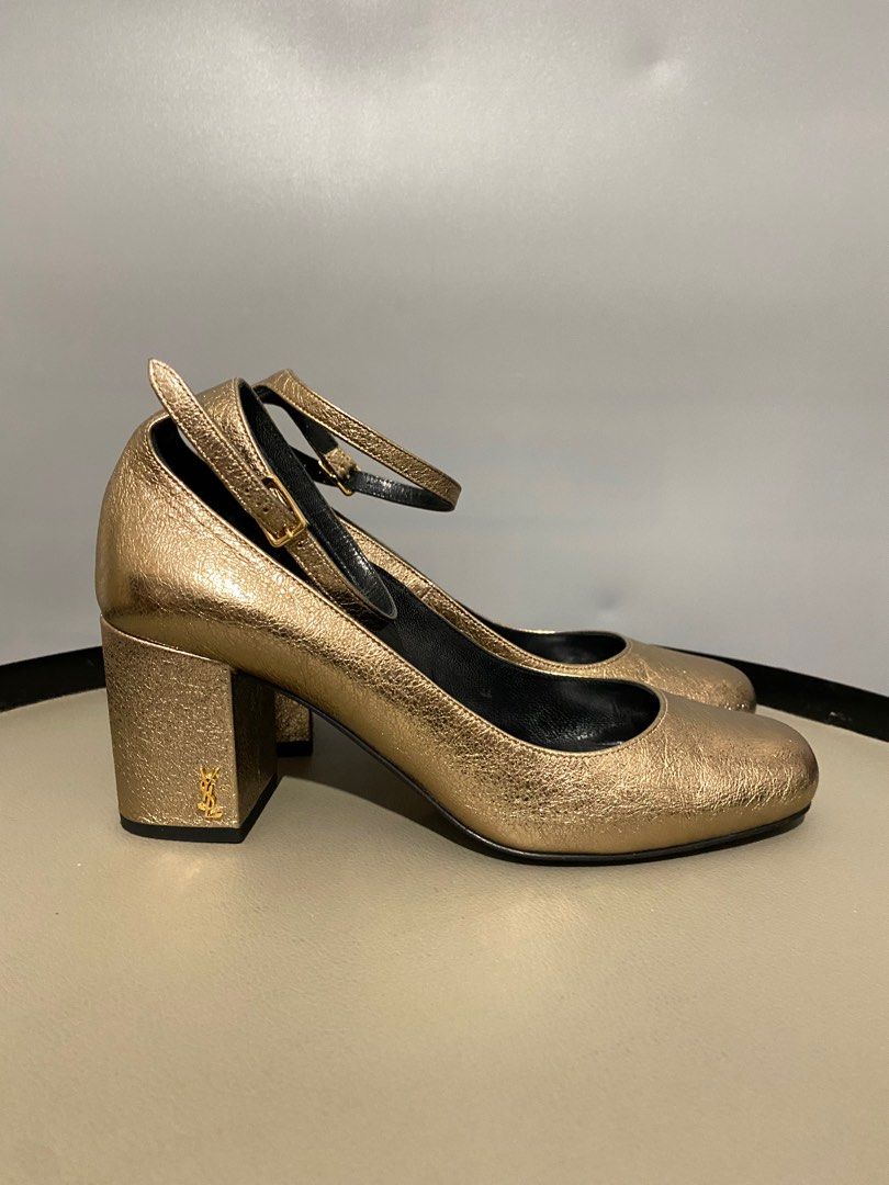 Gold metallic discount pumps shoes